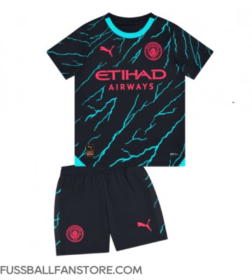 Manchester City Replik 3rd trikot Kinder 2023-24 Kurzarm (+ Kurze Hosen)